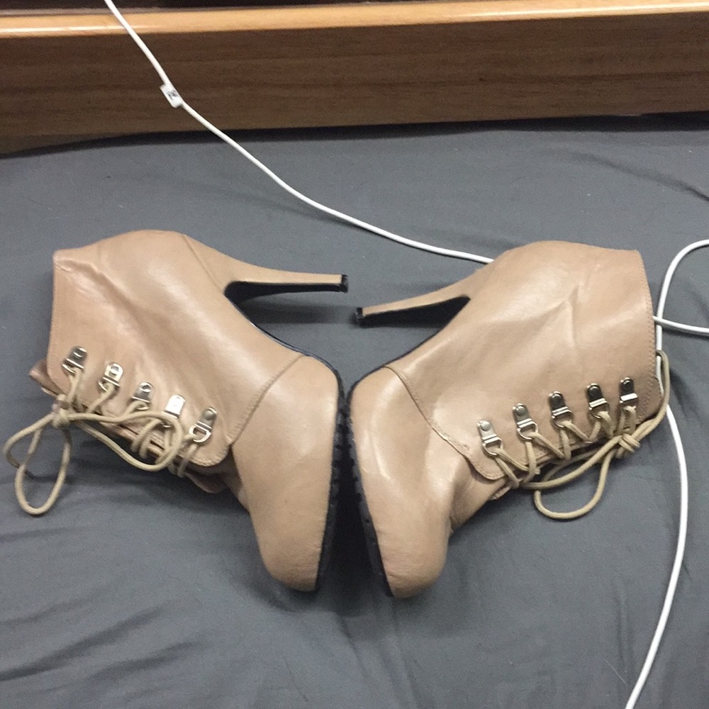 Nude ankle booties perfect for fall/winter